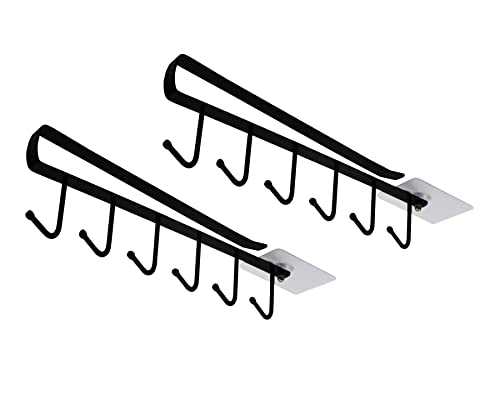 Mug Cups Cabinet Mug Hooks Kitchen Storage Hanging Hooks Rack Fit for 0.98" Thickness Shelf or Less Flat Buttom Cabinet Without Any Lip