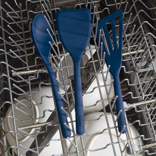 Silicone 3 Piece Cooking Utensil Set (3 Piece Utensil Set / Oxford Blue)