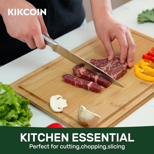 17"×11" Bamboo Cutting Boards for Kitchen (Natural / 17"L x 11"W)