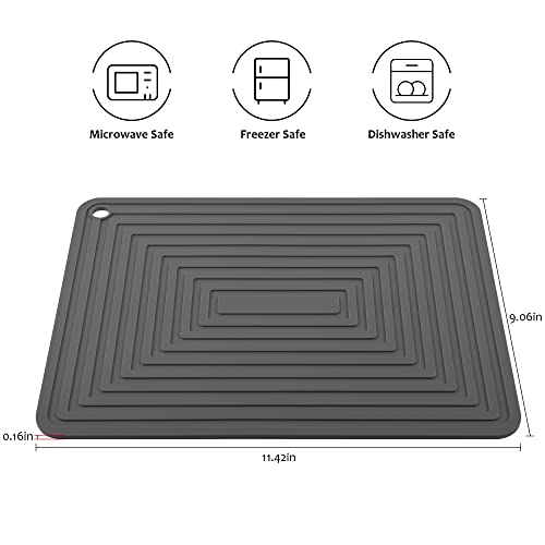 Trivets for Hot Dishes Pots and Pans (A: Dark Grey)