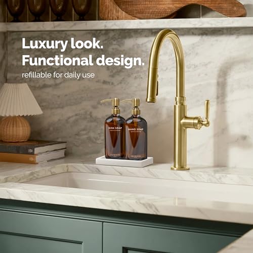 Glass Soap Dispenser Set