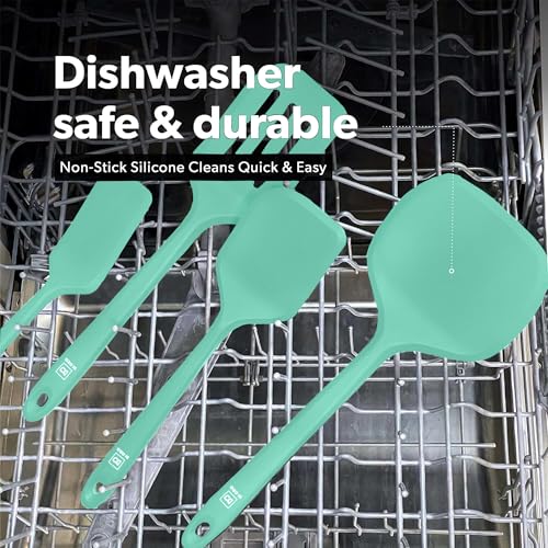 DI ORO Silicone Turner Spatula Set (Mint)