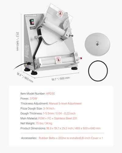 Pizza Dough Roller Sheeter (3-14 inch)