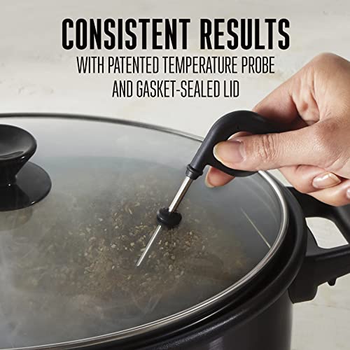 2-in-1, Programmable Slow Cooker, Smoking Rack for Meat