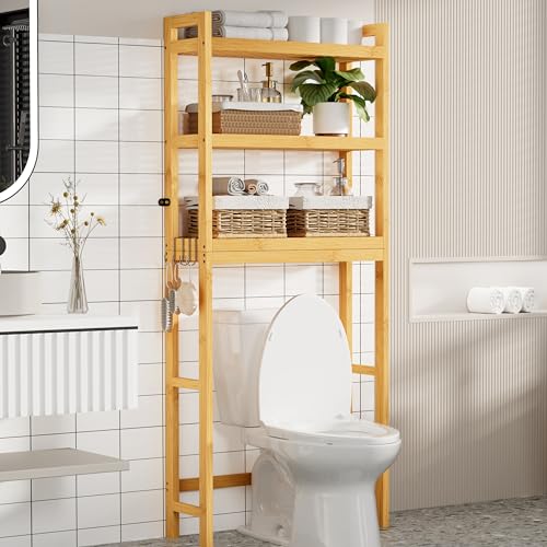 Bamboo Over The Toilet Storage Cabinet