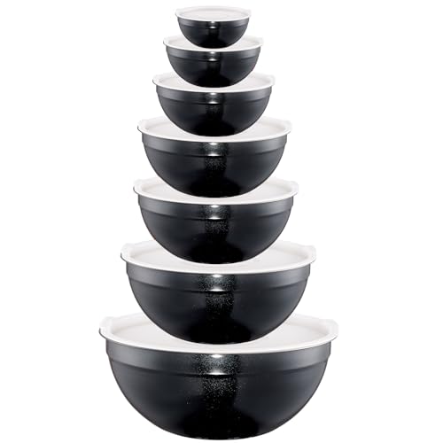 Gold Mixing Bowls with Lids Set of 7