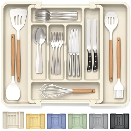 Large Silverware Organizer for Kitchen Drawer & Utensils