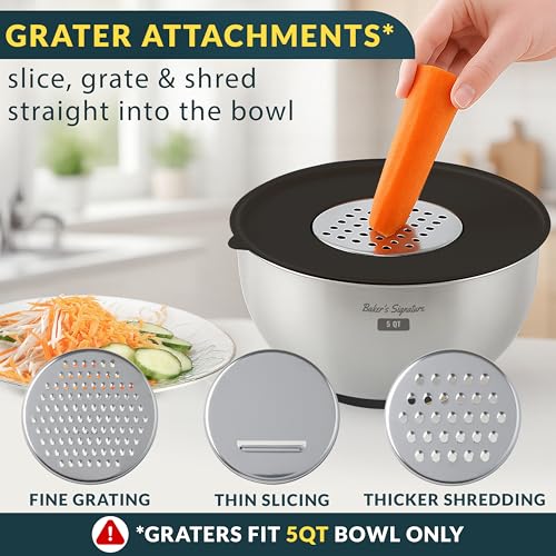 Stainless Steel Mixing Bowls with Lids Set