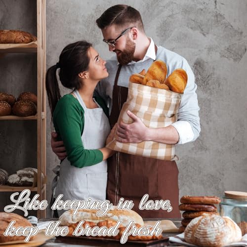 2 Pcs Linen Bread Bags Homemade 13x17 Inches