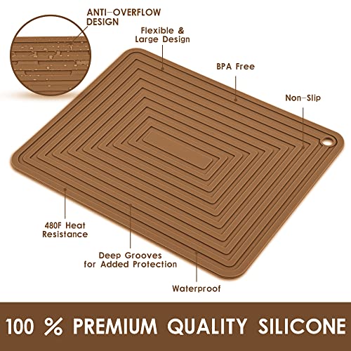 Silicone Trivets for Hot Dishes (G: Brown)