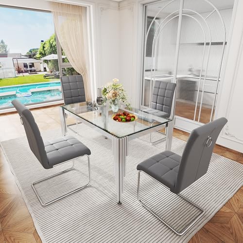Glass Dining Table Set 312313