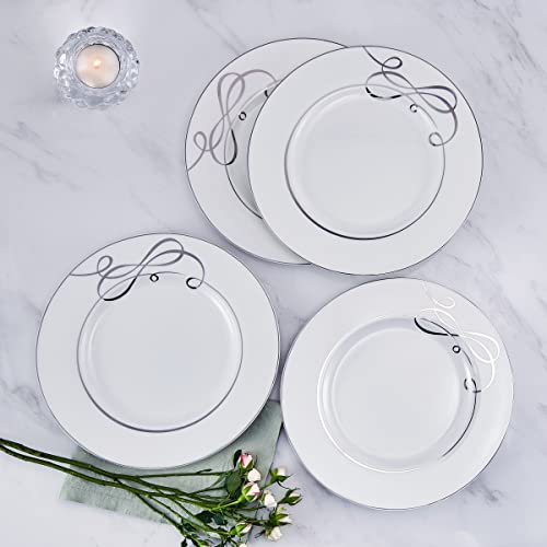 Love Story Platinum Banded Plates and Dinner Sets