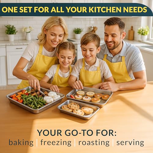Baker’s Signature Stainless Steel Cookie Sheet Set of 3