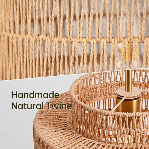 Boho Large Rattan Chandelier Light Fixture Pendant Light