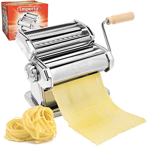 IPasta Classic Line. Pasta Machine 100% Made in Italy. Fresh pasta machine in steel. Manual roller with crank. Creates dough sheets for Lasagne (End of line)