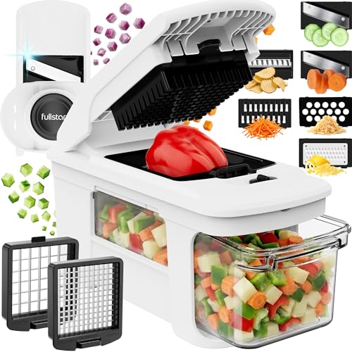 Pro XL Vegetable Chopper & Mandoline Slicer (White / 8 in 1)