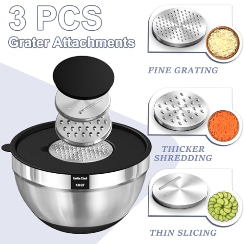 Mixing Bowls with Airtight Lids Set (Black)