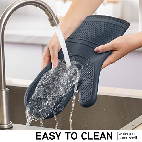 Silicone Oven Mitts (Black / Mitt Set)