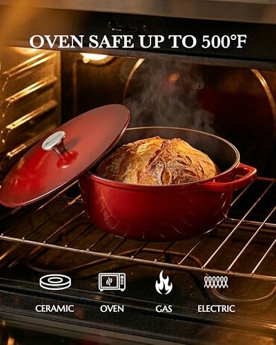 Dutch Oven Pot with Lid (Cerise)