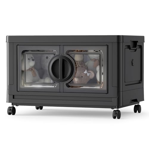 Lockable Stackable Storage Bins with Lids