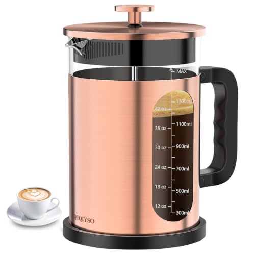 French Press Coffee Maker 304 Stainless Steel Coffee Press with 4 Filter