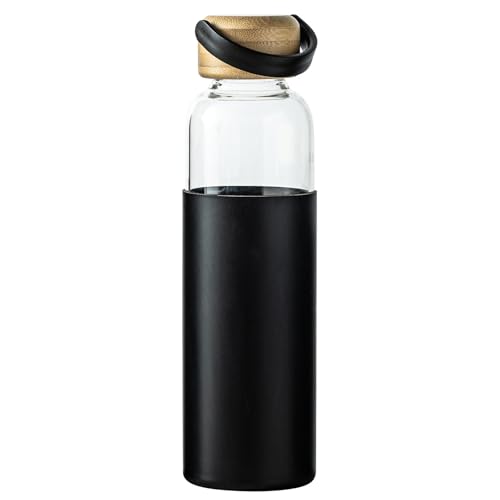 21oz Borosilicate Glass Water Bottle with Non