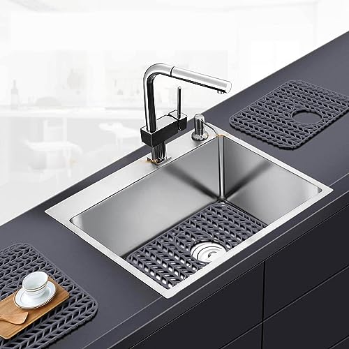 Sink Protectors for Kitchen Sink 19"x13"Silicone Kitchen Sink mat (19"x13" / Gray)