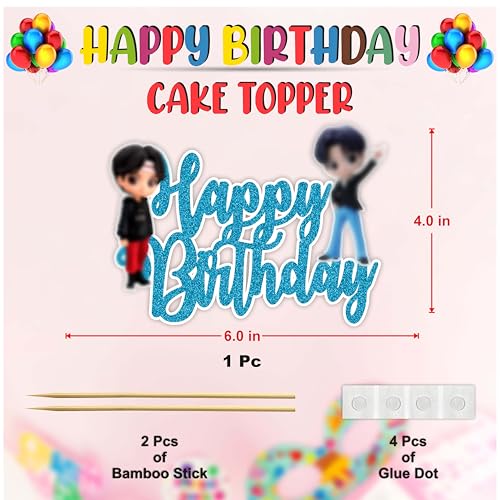 Happy Birthday Cake Topper Set