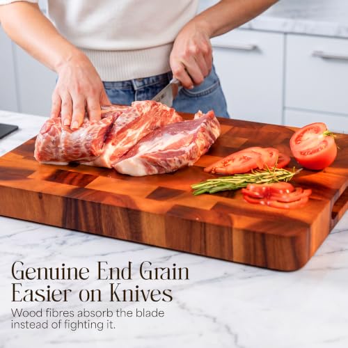 Large End Grain Wood Cutting Board (20"L x 14.2"W)