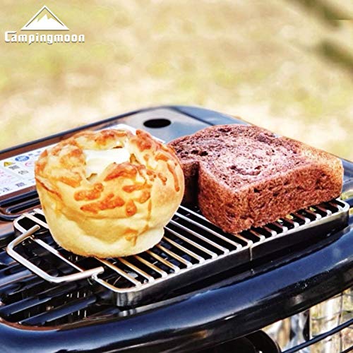 CAMPINGMOON Portable Campfire Grill Grate 304 Stainless Steel B5