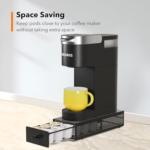 K Cup Organization Storage Drawer Maker K Cup Holder Coffee Pod Organizer Stand Tray Counter Rack Countertop Maker Stand Capsules Compatible with Keurig Accessories