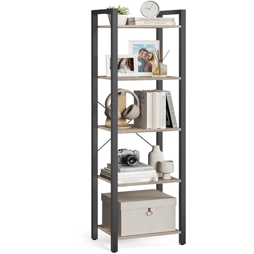 Bookshelf Bookcase with Steel Frame