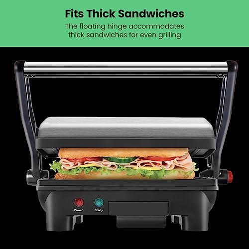 Electric Panini Press Grill and Gourmet Sandwich Maker w