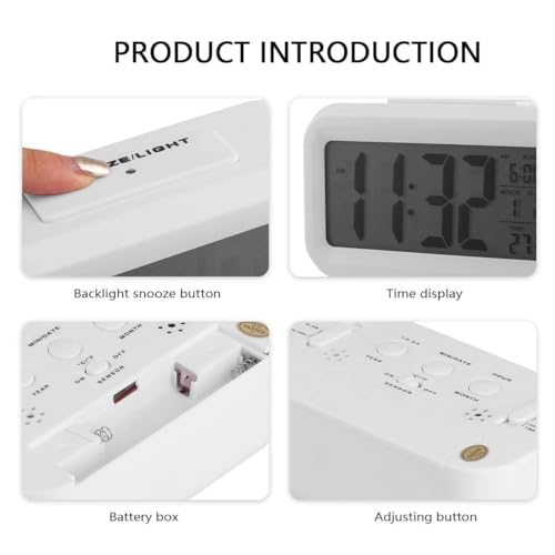 Digital Alarm Clock (White Alarm Clock)