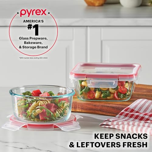 Freshlock (7-Pack) Glass Food Storage Containers Set (1, 2, 4 Cup) (7 Pack)