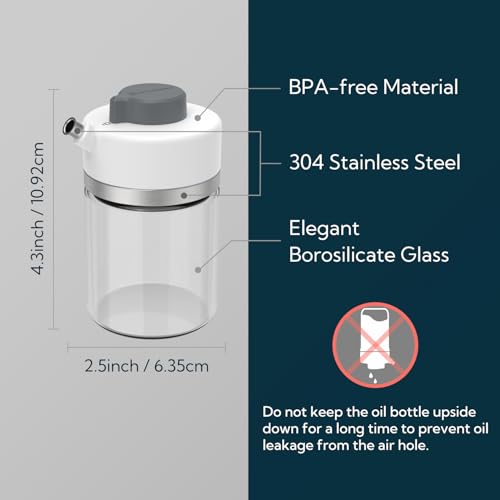 Precision Pour Glass Soy Sauce Dispenser with 3 Modes