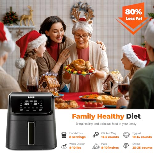 Air Fryer 7.5 QT 1700W Oilless Oven Healthy Cooker Air Fryers Large Capacity with 12 Presets