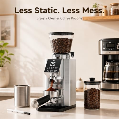 Electric Conical Burr Coffee Grinder (Silver)
