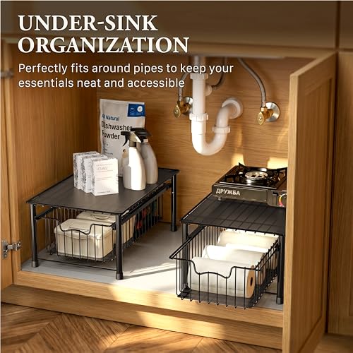 Stackable Sliding Basket Organizer Drawer