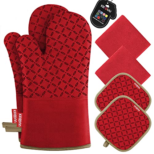 Oven Mitts and Pot Holders 6pcs Set