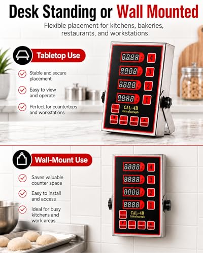 Commercial 4 Channels Digital Kitchen Timer (4 Channel)