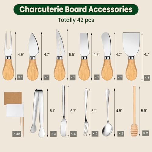 Charcuterie Board Accessories Stainless Steel Cheese Butter Spreader Knives Set