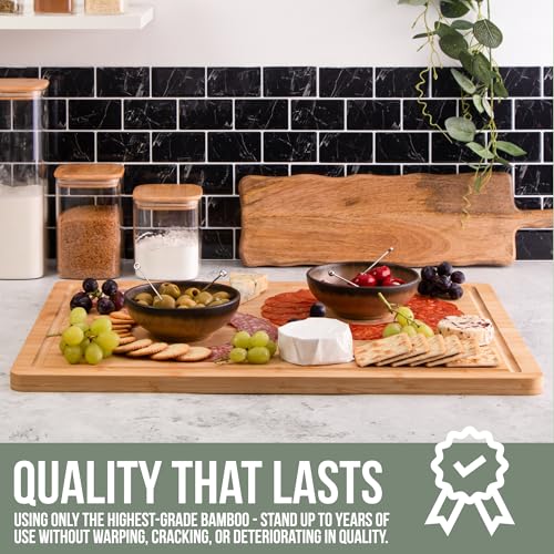 Large Cutting Board for Kitchens 24 X 18 by Grizzly Living (24"L x 18"W)