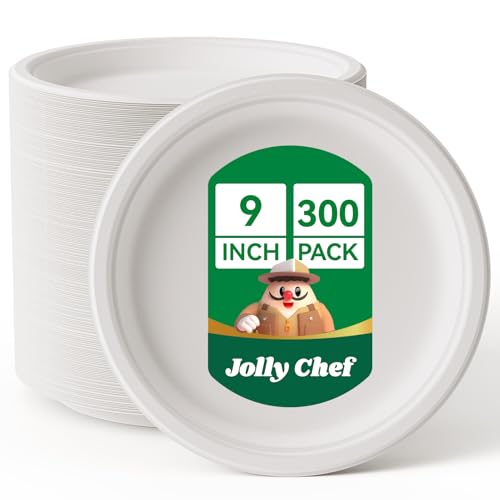 Compostable Disposable Paper Plates 9 inch