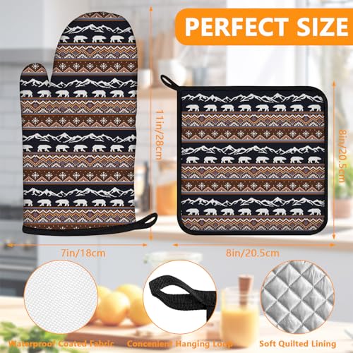 Oven Mitts and Pot Holders Sets 4Pcs