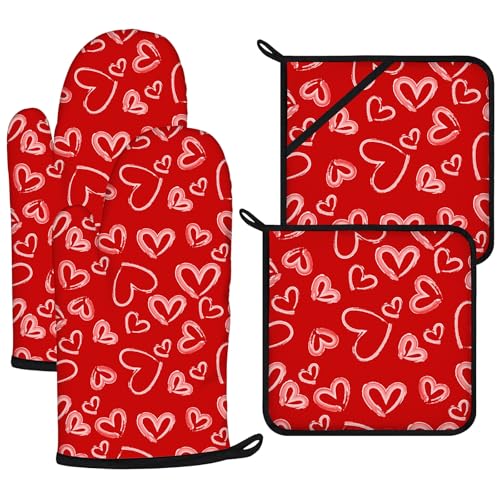 Oven Mitts and Pot Holders Sets 4Pcs