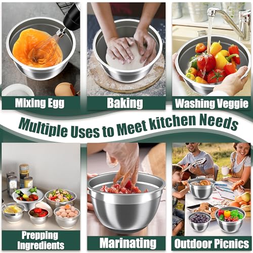 Mixing Bowls with Airtight Lids Set (Black)