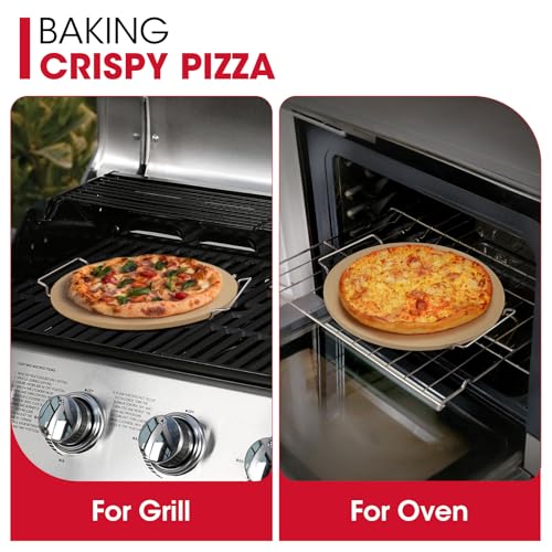 Round Pizza Stone for Oven and Grill