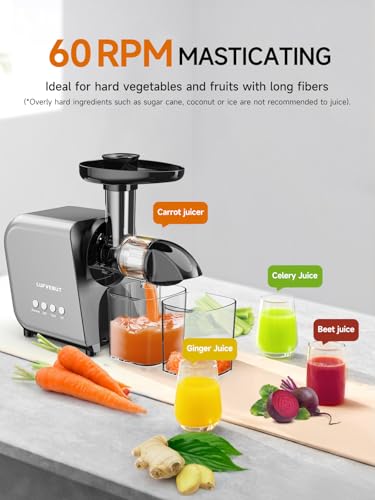 Masticating Juicer Machines Slow Cold Press Juicer Extractor Easy To Clean for Vegetables & Fruits