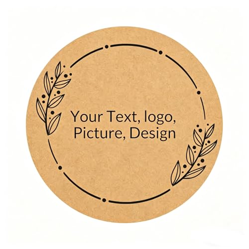 Custom Stickers Kraft Paper Labels Personalized Withe Text